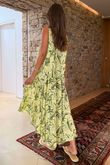 Made in Italy Tiki Pure Cotton Midi Dress Soft Sunshine /24 =